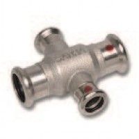 SANHA Therm пресс-фитинг, крестовина ВПр (Внутренний пресс)